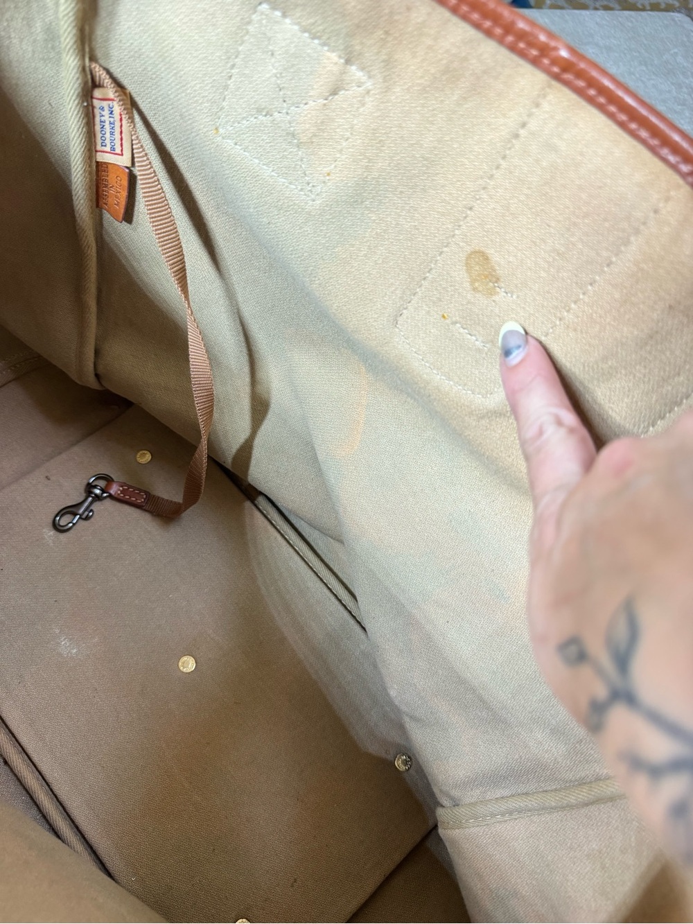 Vintage Dooney & Burke Monogrammed Tote - Picture 10 of 12